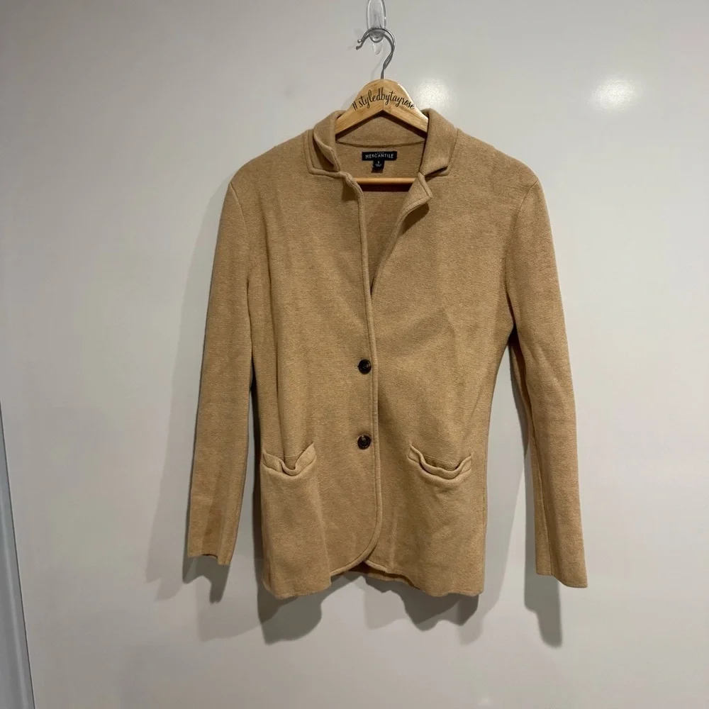 J. Crew Sweater Blazer Women's Tan Blazer